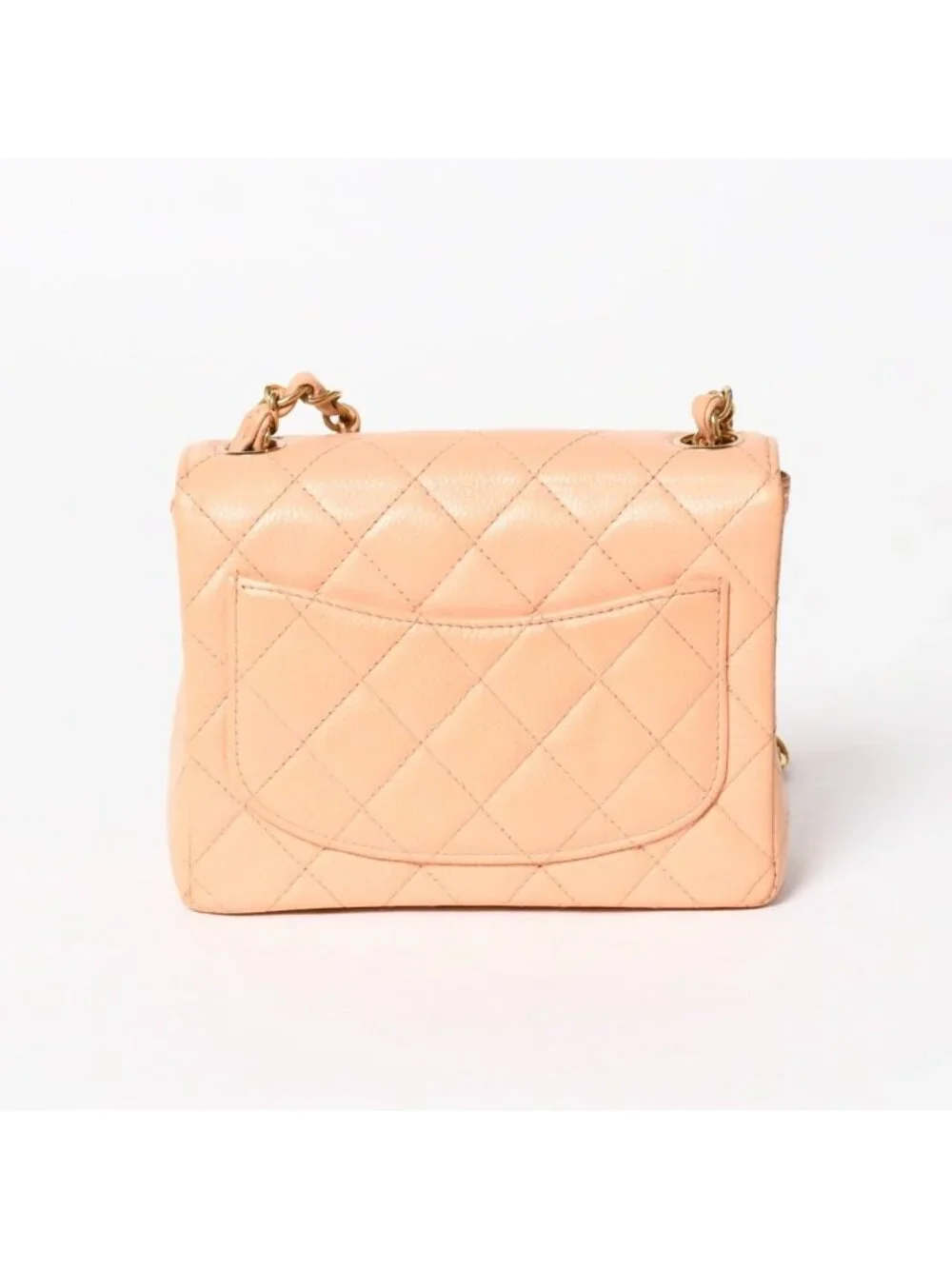 Chanel Mini Quilted 17 S Flap S Chain Shoulder Bag CC Logo Caviar Leather